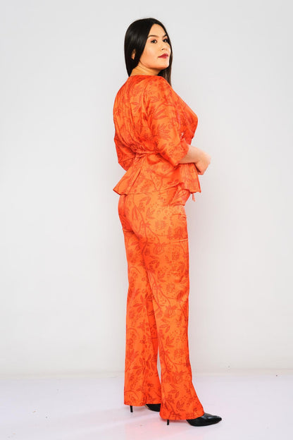 Ensemble pantalon-chemise Orange