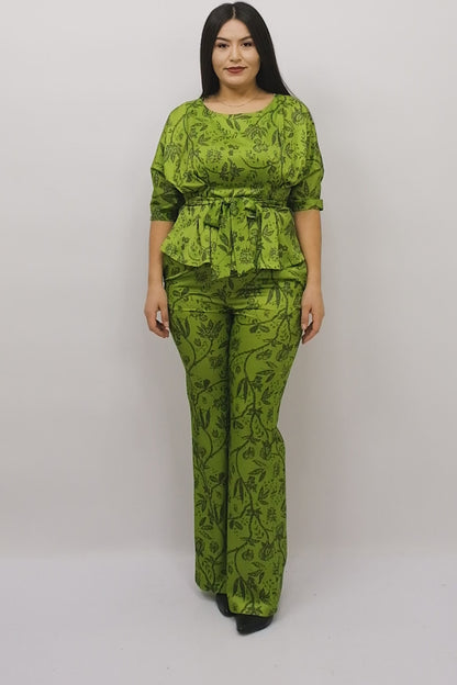 Ensemble pantalon-chemise Orange